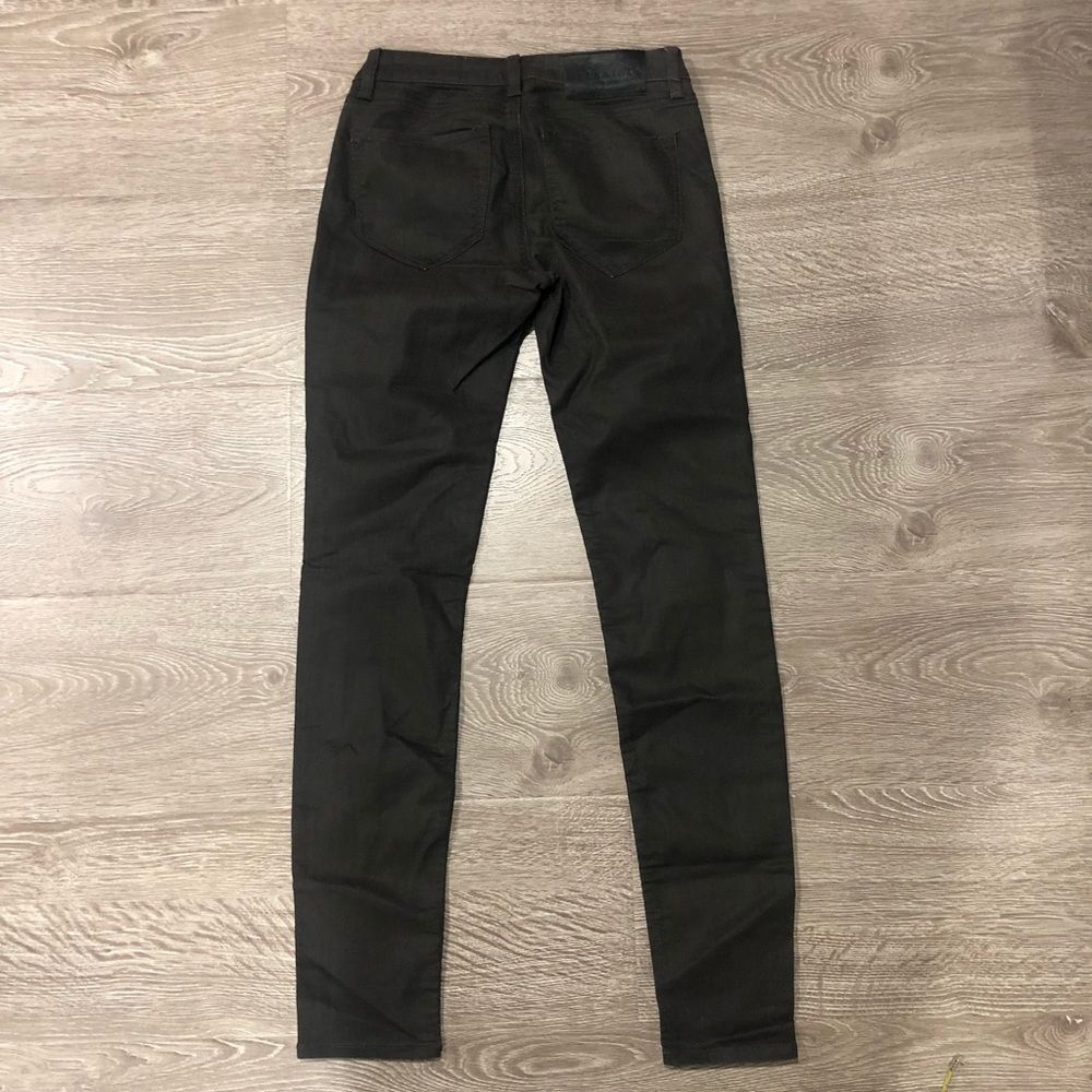 All Saints Track Low Rise Coated Ankle Skinny Jeans Gray Denim Pants 25 - Picture 6 of 6